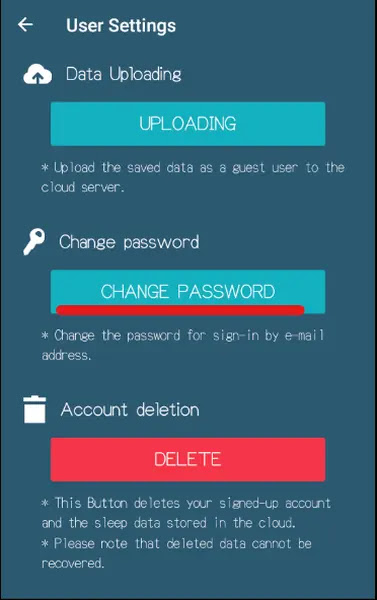 changing password